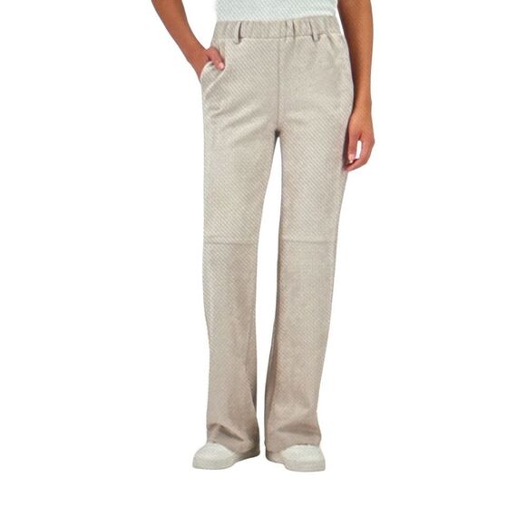 Monari Straight Leg Trousers- Greige - Picture 4 of 7